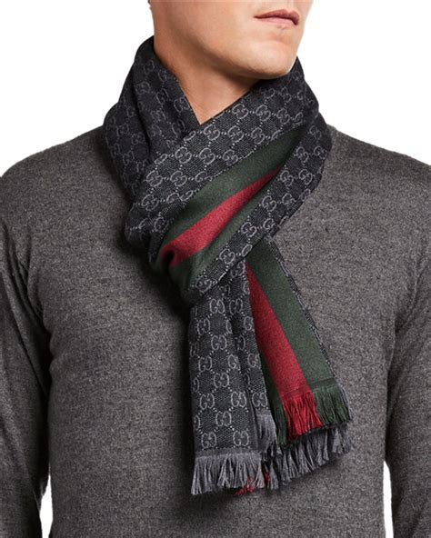 gucci wool scarf men|original gucci silk scarf.